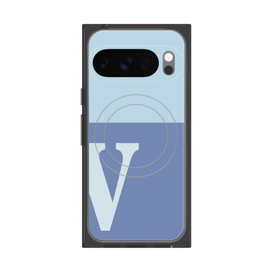 Premium Square Case with Pixelsnap［ Original - initial two tone - V blue ］