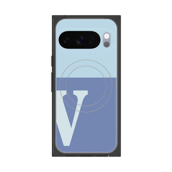 Premium Square Case with Pixelsnap［ Original - initial two tone - V blue ］