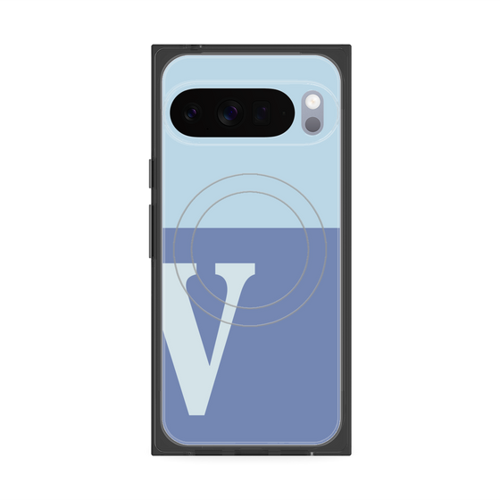 Premium Square Case with Pixelsnap［ Original - initial two tone - V blue ］