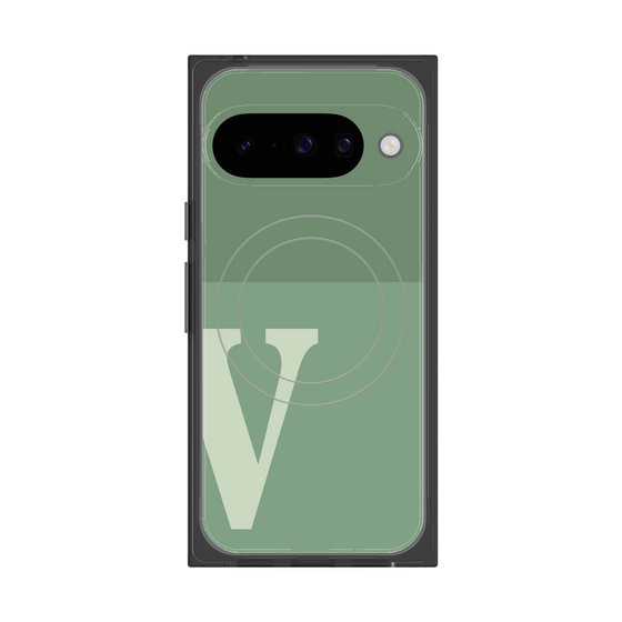 Premium Square Case with Pixelsnap［ Original - initial two tone - V green ］