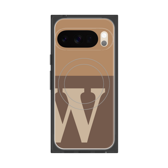 Premium Square Case with Pixelsnap［ Original - initial two tone - W brown ］