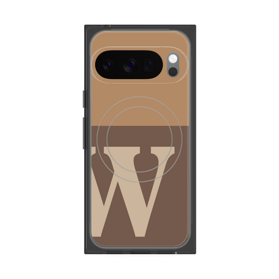 Premium Square Case with Pixelsnap［ Original - initial two tone - W brown ］