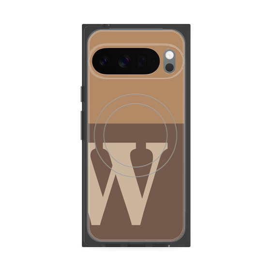 Premium Square Case with Pixelsnap［ Original - initial two tone - W brown ］
