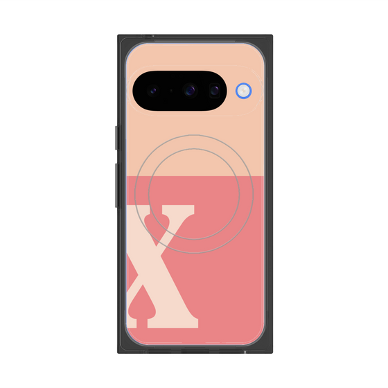 Premium Square Case with Pixelsnap［ Original - initial two tone - X pink ］