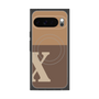 Premium Square Case with Pixelsnap［ Original - initial two tone - X brown ］