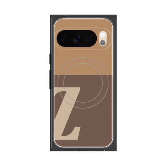 Premium Square Case with Pixelsnap［ Original - initial two tone - Z brown ］