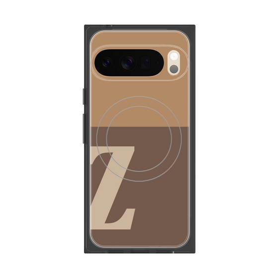 Premium Square Case with Pixelsnap［ Original - initial two tone - Z brown ］