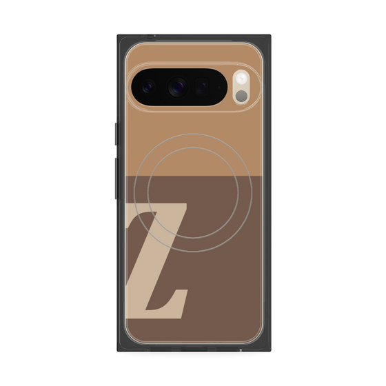 Premium Square Case with Pixelsnap［ Original - initial two tone - Z brown ］