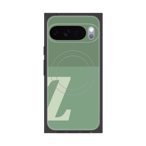 Premium Square Case with Pixelsnap［ Original - initial two tone - Z green ］