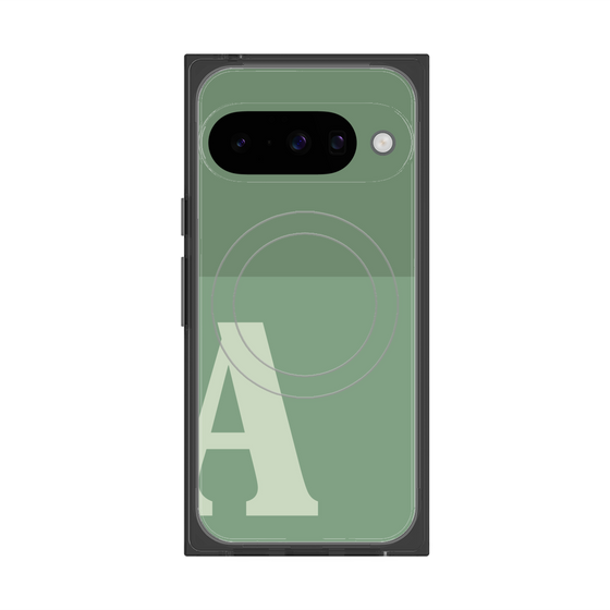 Premium Square Case with Pixelsnap［ Original - initial two tone - A green ］