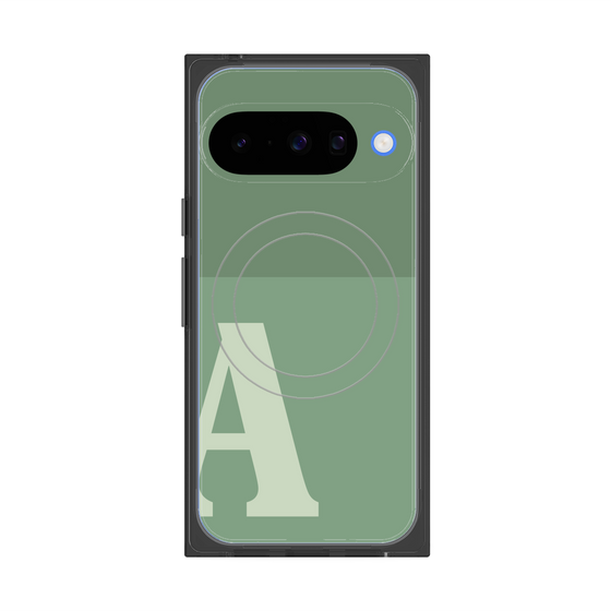 Premium Square Case with Pixelsnap［ Original - initial two tone - A green ］