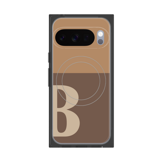 Premium Square Case with Pixelsnap［ Original - initial two tone - B brown ］