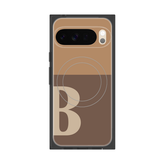 Premium Square Case with Pixelsnap［ Original - initial two tone - B brown ］
