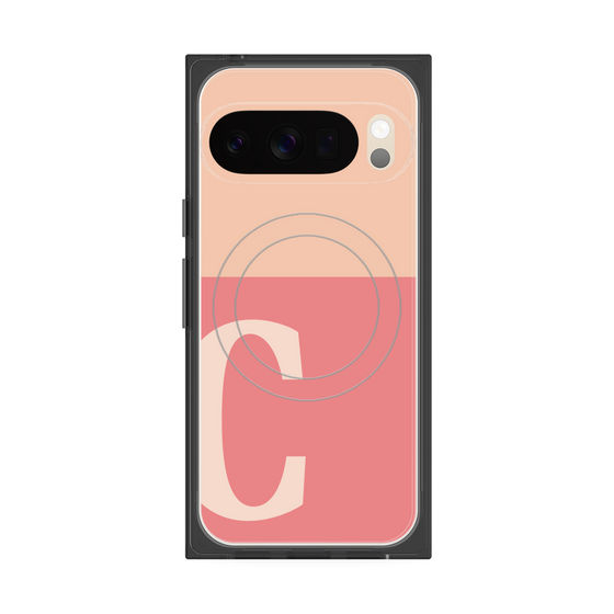 Premium Square Case with Pixelsnap［ Original - initial two tone - C pink ］