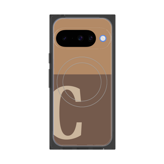 Premium Square Case with Pixelsnap［ Original - initial two tone - C brown ］