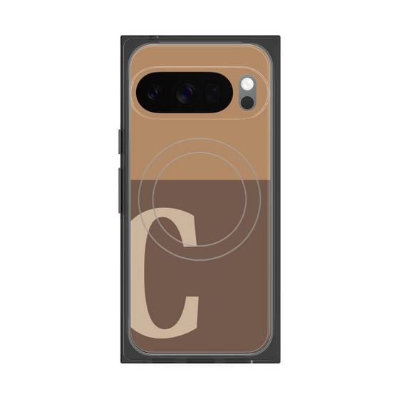 Premium Square Case with Pixelsnap［ Original - initial two tone - C brown ］