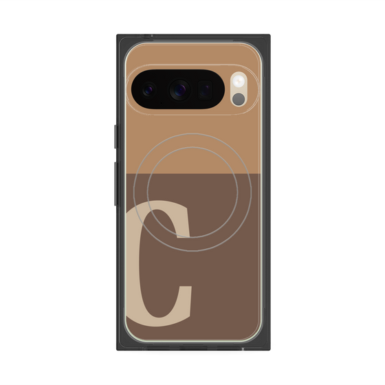 Premium Square Case with Pixelsnap［ Original - initial two tone - C brown ］