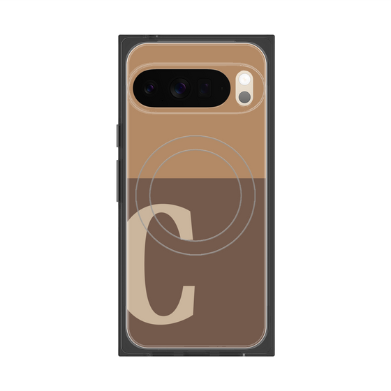 Premium Square Case with Pixelsnap［ Original - initial two tone - C brown ］