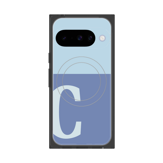 Premium Square Case with Pixelsnap［ Original - initial two tone - C blue ］