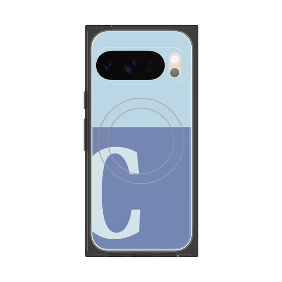 Premium Square Case with Pixelsnap［ Original - initial two tone - C blue ］