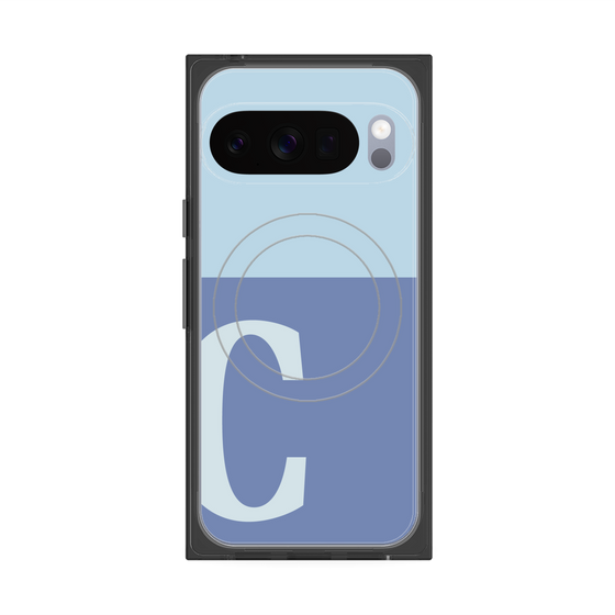 Premium Square Case with Pixelsnap［ Original - initial two tone - C blue ］