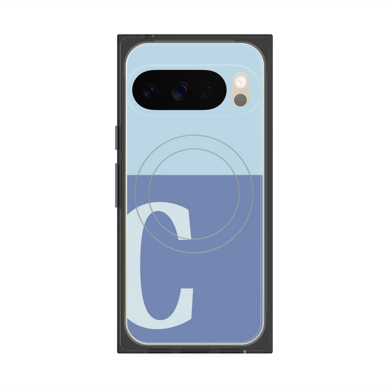 Premium Square Case with Pixelsnap［ Original - initial two tone - C blue ］
