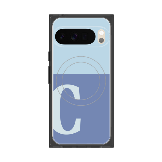 Premium Square Case with Pixelsnap［ Original - initial two tone - C blue ］