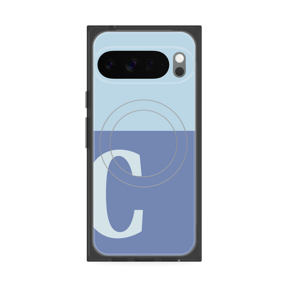 Premium Square Case with Pixelsnap［ Original - initial two tone - C blue ］