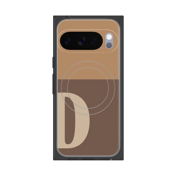 Premium Square Case with Pixelsnap［ Original - initial two tone - D brown ］