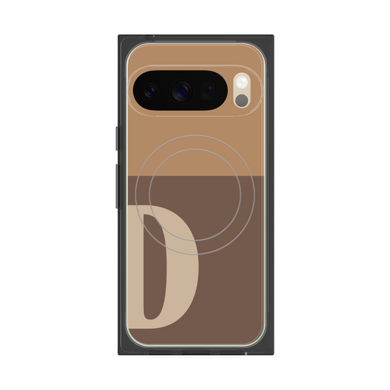 Premium Square Case with Pixelsnap［ Original - initial two tone - D brown ］