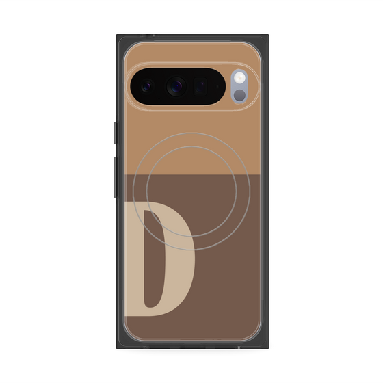 Premium Square Case with Pixelsnap［ Original - initial two tone - D brown ］