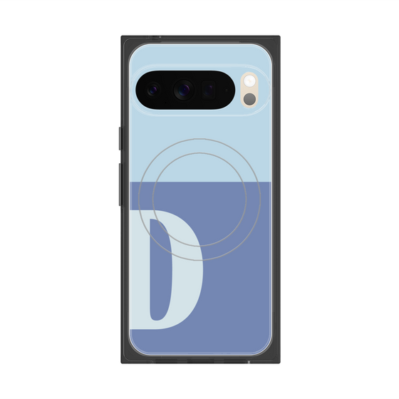 Premium Square Case with Pixelsnap［ Original - initial two tone - D blue ］