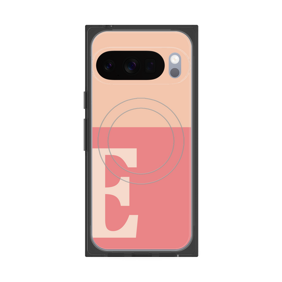 Premium Square Case with Pixelsnap［ Original - initial two tone - E pink ］