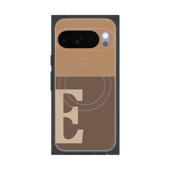 Premium Square Case with Pixelsnap［ Original - initial two tone - E brown ］