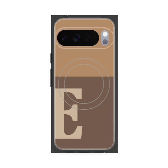 Premium Square Case with Pixelsnap［ Original - initial two tone - E brown ］