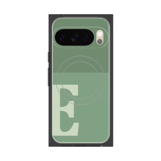 Premium Square Case with Pixelsnap［ Original - initial two tone - E green ］