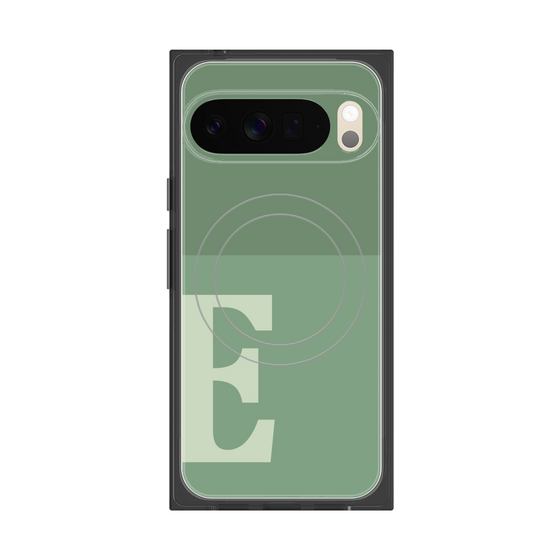 Premium Square Case with Pixelsnap［ Original - initial two tone - E green ］