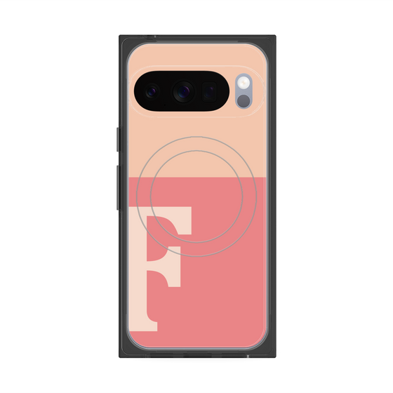 Premium Square Case with Pixelsnap［ Original - initial two tone - F pink ］