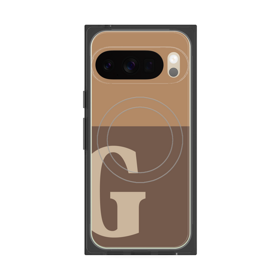 Premium Square Case with Pixelsnap［ Original - initial two tone - G brown ］
