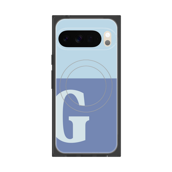 Premium Square Case with Pixelsnap［ Original - initial two tone - G blue ］
