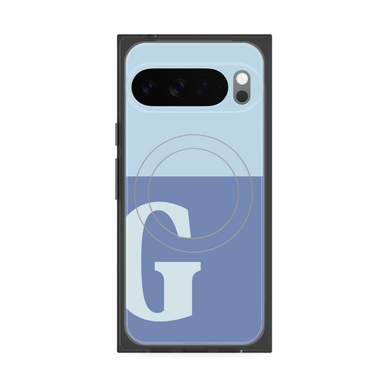 Premium Square Case with Pixelsnap［ Original - initial two tone - G blue ］