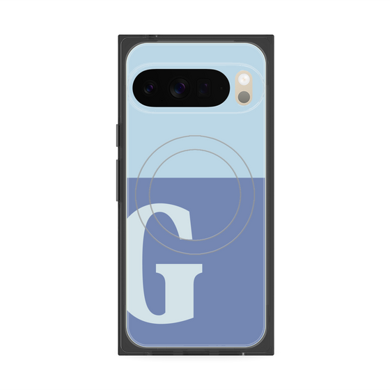 Premium Square Case with Pixelsnap［ Original - initial two tone - G blue ］