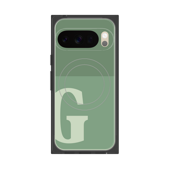 Premium Square Case with Pixelsnap［ Original - initial two tone - G green ］