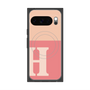 Premium Square Case with Pixelsnap［ Original - initial two tone - H pink ］