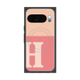 Premium Square Case with Pixelsnap［ Original - initial two tone - H pink ］
