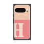 Premium Square Case with Pixelsnap［ Original - initial two tone - H pink ］
