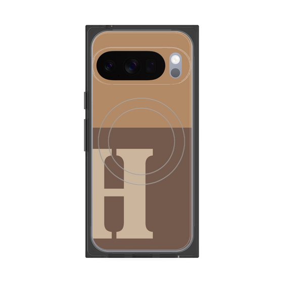 Premium Square Case with Pixelsnap［ Original - initial two tone - H brown ］
