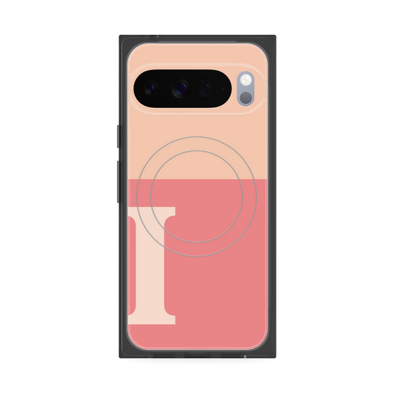 Premium Square Case with Pixelsnap［ Original - initial two tone - I pink ］