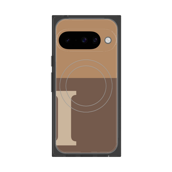 Premium Square Case with Pixelsnap［ Original - initial two tone - I brown ］