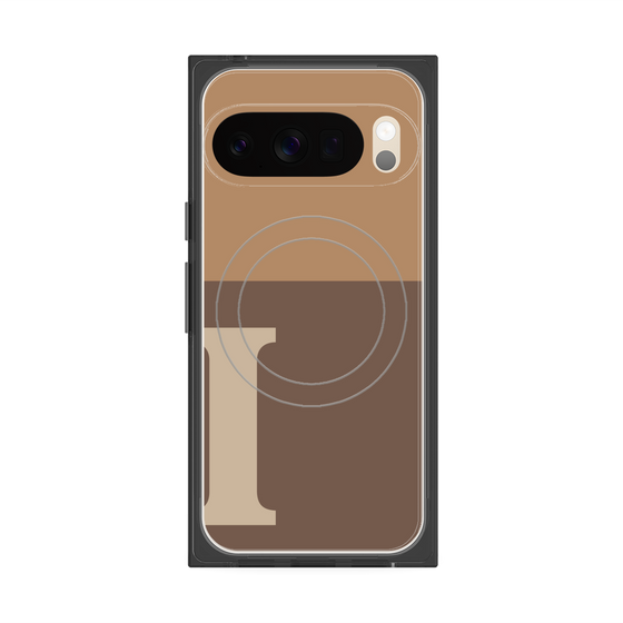 Premium Square Case with Pixelsnap［ Original - initial two tone - I brown ］